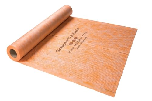 Schluter Kerdi Bonded Waterproofing and Vapor-Retardant Membrane for Tile Application - 3' 3" Width, 33' Length, 108 Square Feet - KERDI200/10M