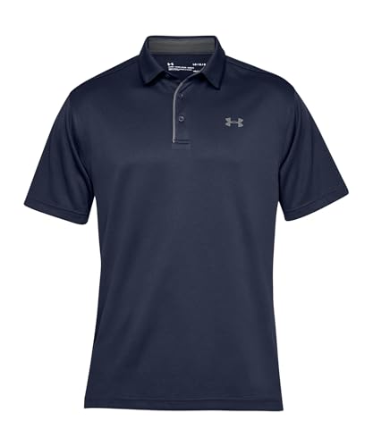 Image of Under Armour Mens Tech Polo Midnight Navy /Graphite /Graphite XS