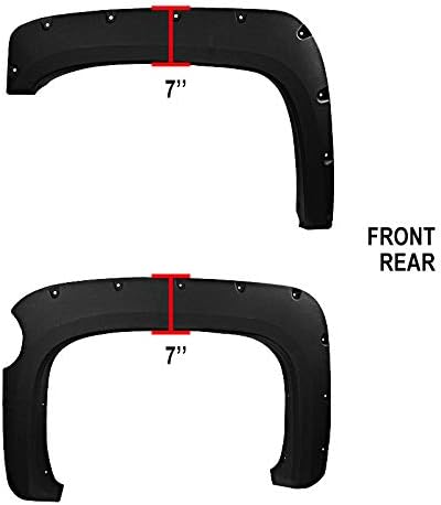 Miniatura 2 de Se adapta a las guardabarros Silverado 1500 07-13 de 5.8 pies Fleetside Pocket Remache de textura rugosa