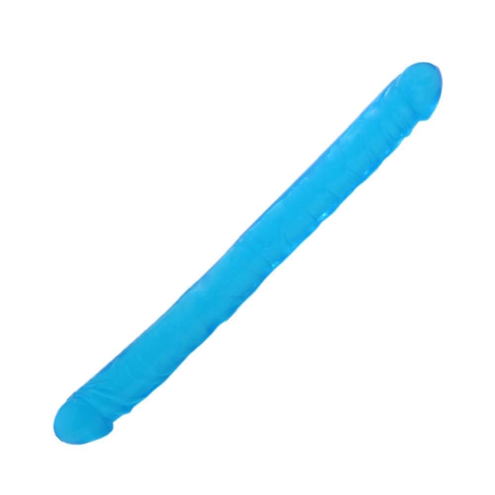 Doppio Dildo Pene Reale Dong Realistico per Gioco Anale Masturbazione Giocattolo per donne(Blu)