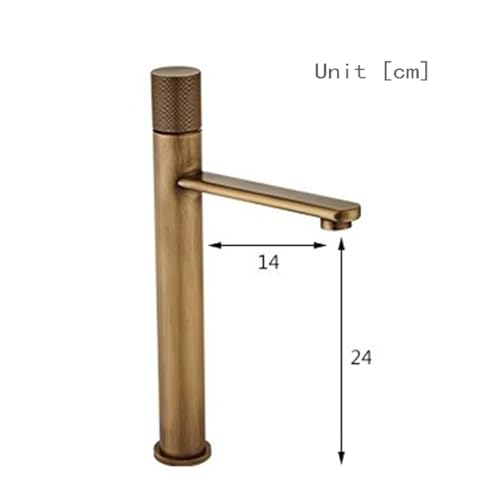 Robinet de lavabo de comptoir rétro antique grande hauteur pour vasque - 4