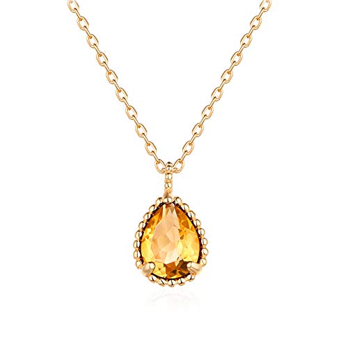 Pendentif en Citrine Naturelle pour illuminer le décolleté avec un collier en Argent 925