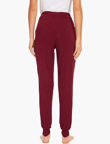 Image of GYS Women's Pajama Pants - Viscose Made from Bamboo, Joggers Pants with Pockets Comfy Lounge Sleep Pants Pj Bottoms