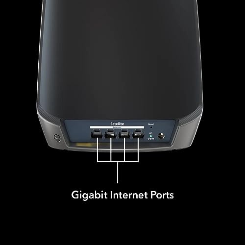 Image of Netgear Orbi Whole Home Tri-Band Mesh WiFi 6 Add-on Satellite (RBS860) Works with Your Orbi WiFi 6 System adds up to 2,700 sq. ft. Coverage AX6000 (Up to 6Gbps)