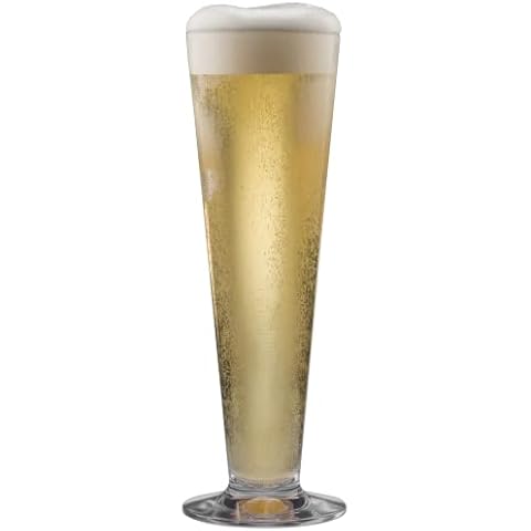 Drinique Unbreakable Pilsner Beer Glass (Set of 4) 14oz Reusable, Shatterproof, Dishwasher Safe, Drinking Cups for Indoor or Outdoor Use - Clear Cover
