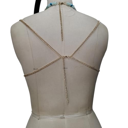 Cadena de pecho para mujer de moda colorida y versátil para vestidos 3