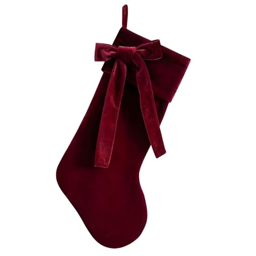 Ftuuo Dark Red Christmas Stockings, Burgundy Faux...
