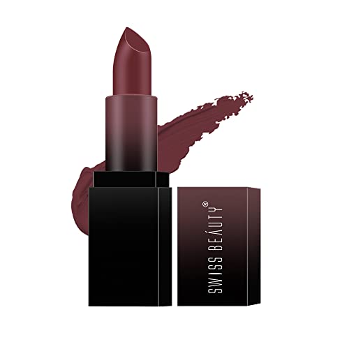 Swiss Beauty Hd Matte Pigmented Smudge Proof Lipstick | Creamy Ma...