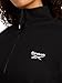 Reebok Women’s Classic Half-Zip Sweatshirt, Standard Fit, Midweight Cotton-Poly Fleece Fabric, Black, Large
