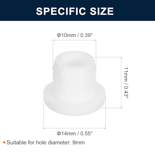Image of uxcell 30 Pieces White Silicone Rubber Plug Stopper, Hardware Sealing Plugs