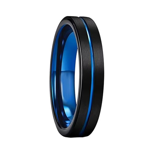 Bagues femme homme anti rayures en tungstène bicolore mat pour le mariage