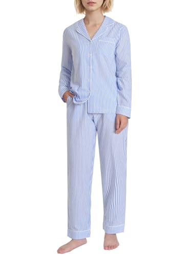 Women's Petite Pajama Set Petite Size Cotton Seersucker Pjs