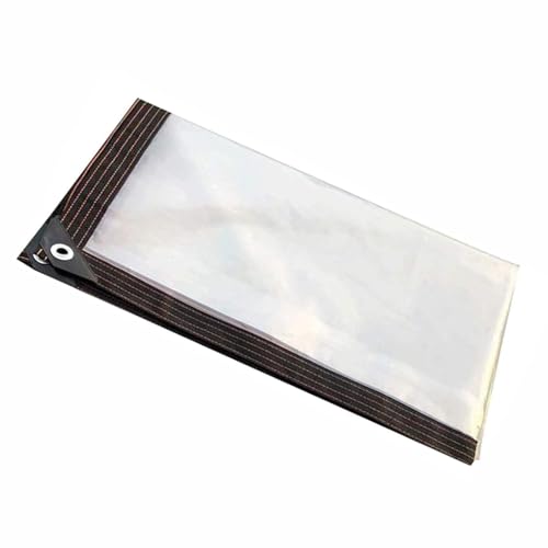 Lona transparente resistente al agua de 3 m x 8 m, cortina de lluvia de vidrio suave de polietileno con ojales, lona multiusos para muebles, toldo, cubierta de caravana, transparente de 10 x 26 pies