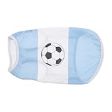 TOMETURE Hunde-Trikot – Ärmelloses Welpen-Shirt für die argentinische Nationalmannschaft – Tanktop für Haustiere mit Fußballmotiven – Atmungsaktive Jersey-Bekleidung für kleine und mittelgroße