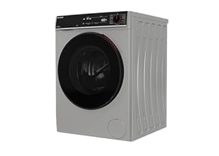 SHARP ES-PRO214SA-DE Waschmaschine Frontlader, 12kg, 1400U/min, Smarte Bedienung durch Veezy App, Dampffunktion, Inverter, 15 Programme, AquaStop, Silber