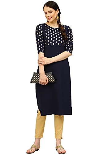 Image of ALC Creation Women's Crepe Printed Straight Kurti