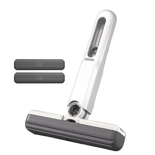 HEGWA(ヘグヘワ) スポンジモップ 自動絞り機能付き、 ミニ折りたたみ式デスクトップモップ 携帯用 ミニモップ 乾拭き・水拭き両用 家庭用 車内用 リビングルーム キッチン バスルーム(Sponge head*1,C)