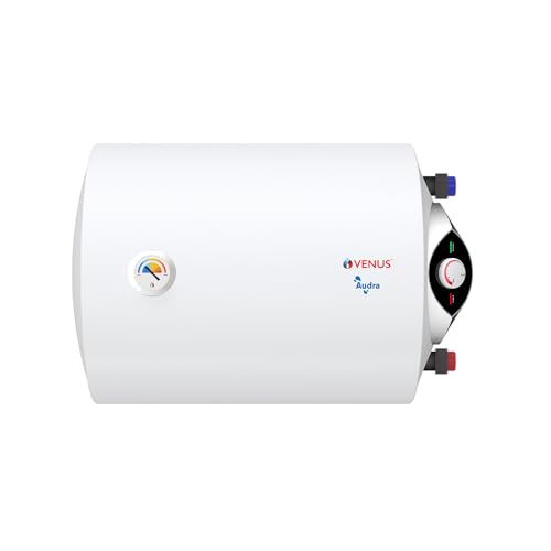 Image of Venus Audra RHS 25 Litre Storage Horizontal Water Heater (Geyser) | Ideal for False Ceiling Installation | Corrosion resistance | ISI | Free Flexible Hose | Guarantee - 7 Years on Inner Tank | 8 Bar
