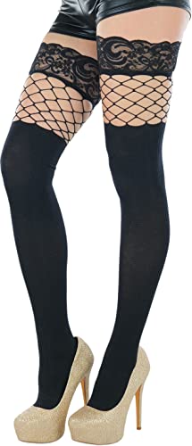 Image of ToBeInStyle Women's Nylon Thigh High Schoolgirl Opaque Stockings
