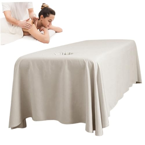 Sábana de masaje lavable y reutilizable con orificio facial textil transpirable de spa 5