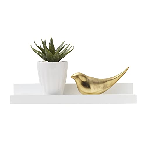Melannco Floating Mdf Photo Ledge For Bedroom, Living Room, Bathroom, Kitchen, Nursery, Set Of 2, 14-Inch, White #TOP6