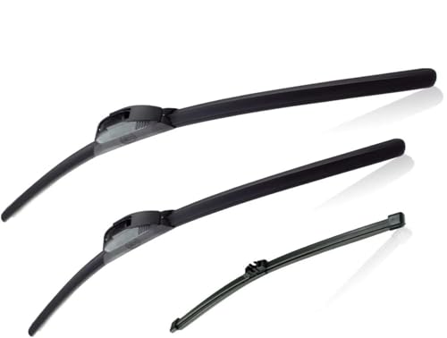 Balais de pare-brise avant arrière Vauxhall Vectra Hatchback 2004-2008 flat lot de 3