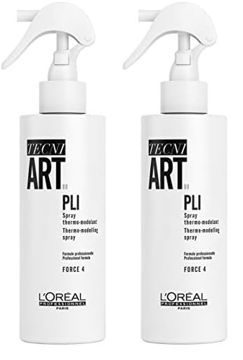 L'Oréal Professionnel Paris Tecni.ART Pli Shaper Thermo-Spray, Haarspray starker Halt, ohne Verkleben, fixiert Frisuren langanhaltend, Styling-Spray mit Hitzeschutz & Memory-Effekt, Aloe, 190 ml
