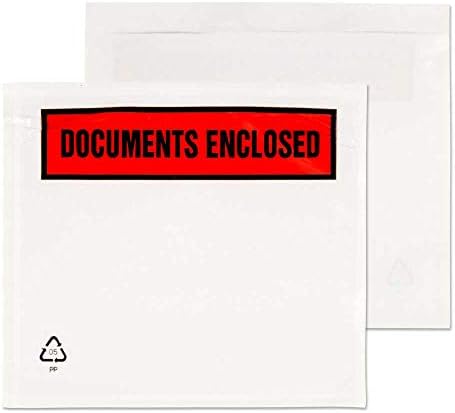 Blake Purely Packaging A7 123 x 111 mm Printed Documents Enclosed Wallet Envelopes Peel and Seal (PDE12) Clear - Pack of 1000