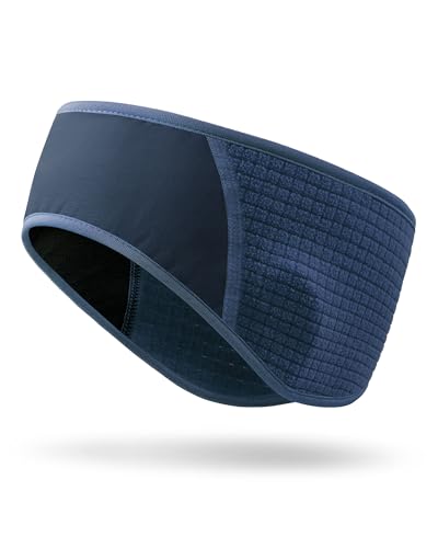 Onwander Winter Sport Headband for Running Cycling Windproof Fleece Thermal Ear Warmers for Men Women Moisture Wicking Lightweight Headband Under Helmet
