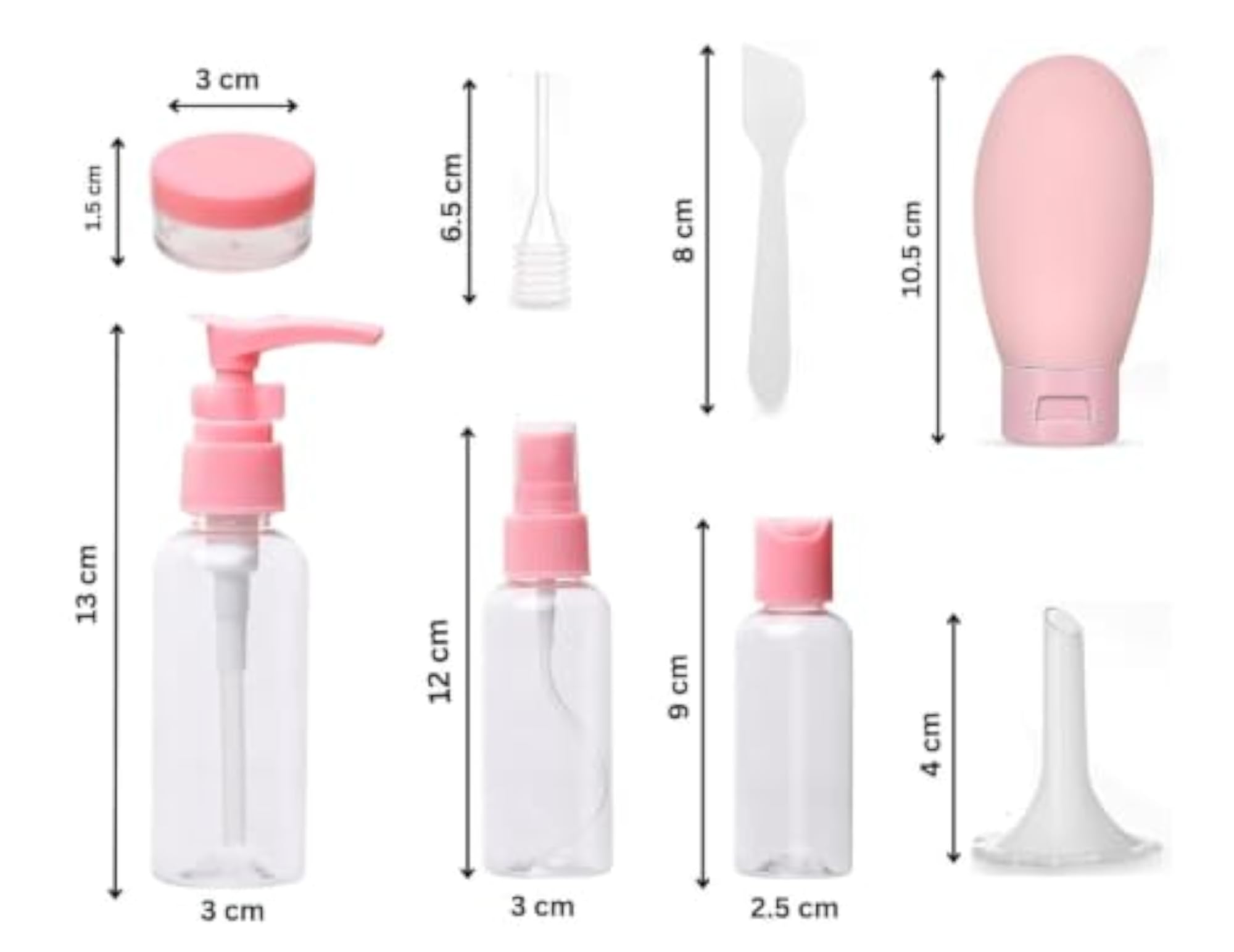 11 Pcs Travel Bottles for Toiletries, Leakproof Containers