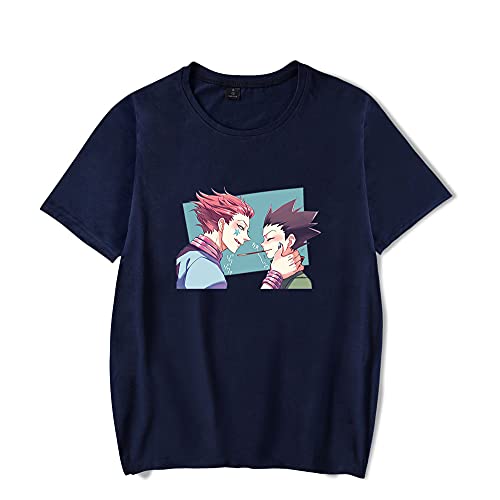 ZXSSJLJDG Unisex Manga Corta Hunter x Hunter Gon Hisoka Anime Personajes Printed T-Shirt Summer O Cuello Patrón de Divertidos Dibujos Cosplay Animados Couple Suelta Harajuku Streetwear T-Shirt Top Cover