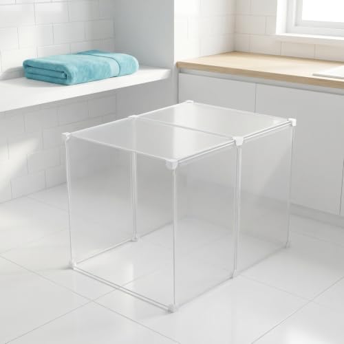 Arenero de gatos con tapa cerrada impermeable transparente de 24x18x18 pulgadas antiderrame 6