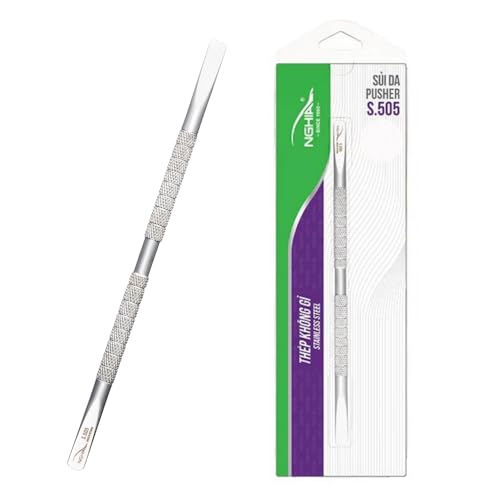 NGHIA Pusher - S-506 (Stainless Steel) | Double–Ended Nail Cleaner and Spoon Pusher | Premium Quality for Nail Care | Ergonomic Design | Suitable for Professional & Home Use