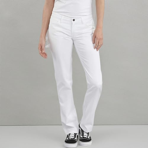 Pantalones Dickies Flex de trabajo para mujer con corte recto y bolsillos multiusos 3