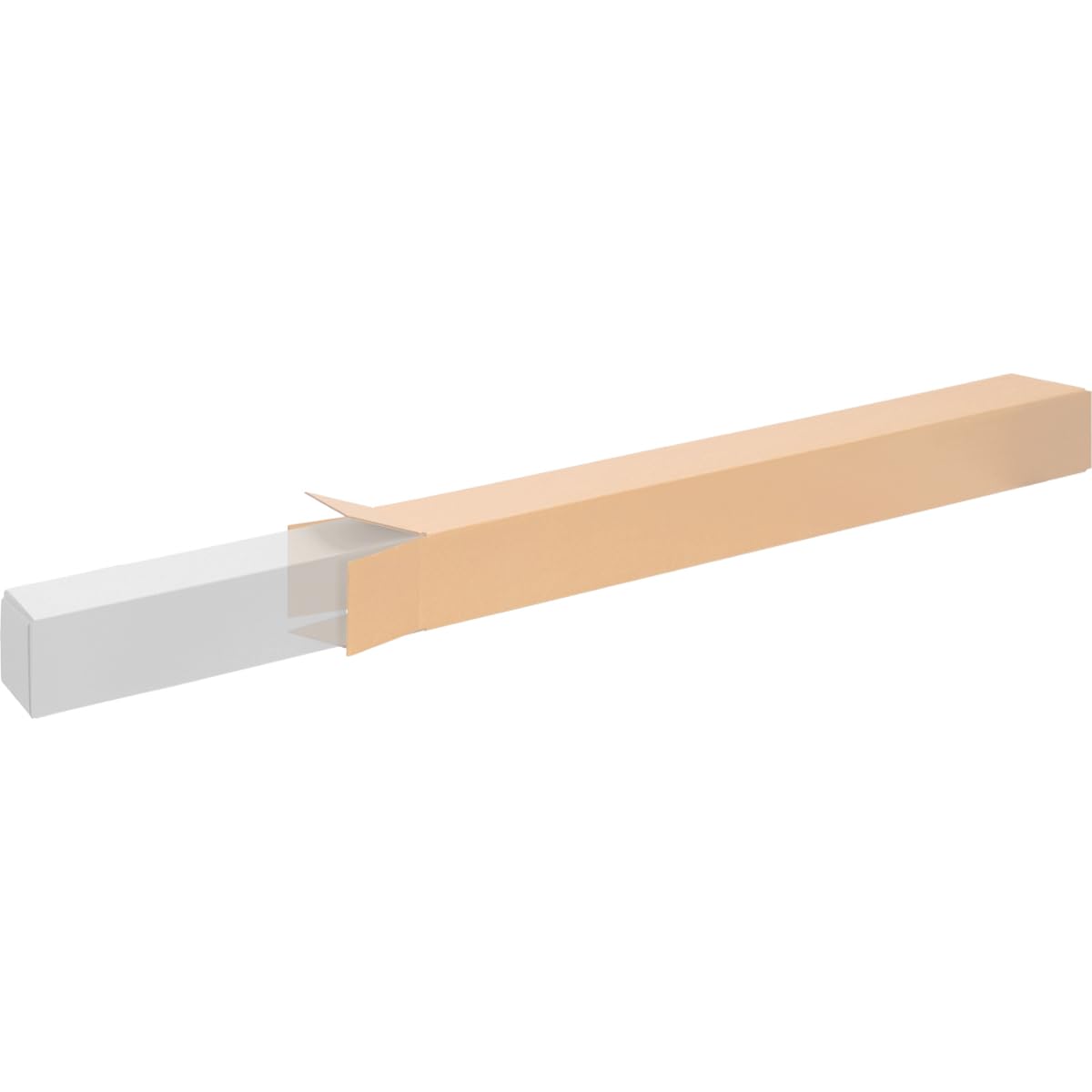verpacking Tubi di spedizione quadrati 655 x 105 x 105 mm marroni [versione e quantità selezionabili] cartone per spedizione a onda singola 100 pezzi