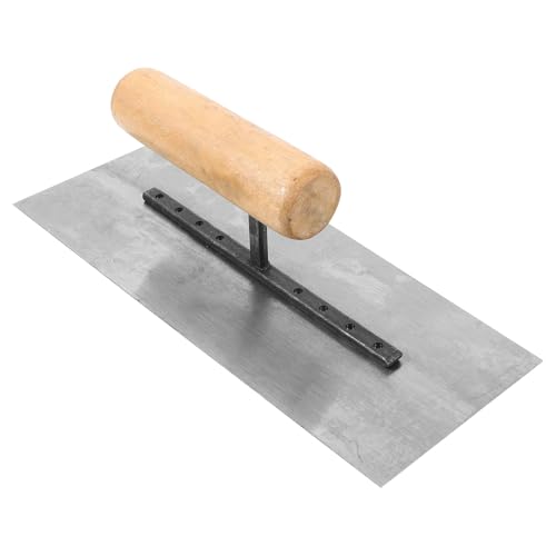 GLEAVI Llana para Hormigón y Paneles de Yeso Mango de Madera Llana Manual de Acero de 200 MM Herramienta Resistente para Enlucir Alisar y Raspar Paredes Construcción y Bricolaje