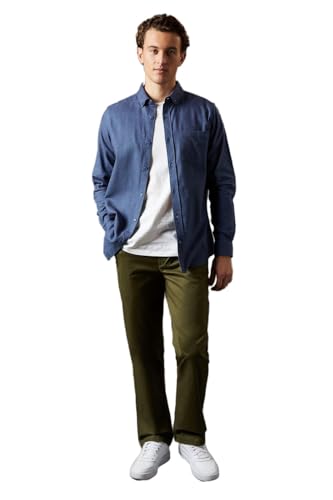 Maine Khaki Premium Chino Trousers, 40R, Khaki