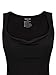 REORIA Women's Summer Cowl Neck Mesh Sleeveless Tank Dress Sexy Double Lined Bodycon Maxi Long Dresses Black Medium