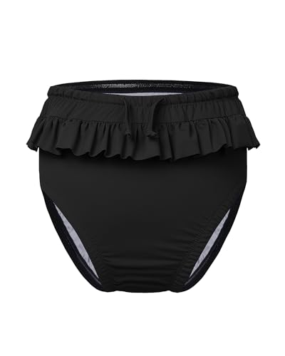 EEOST Youth Special Needs Reusable Swim Diapers Leakproof Incontinence Swimwear Waterproof Cloth Diaper Cover for Girls Black