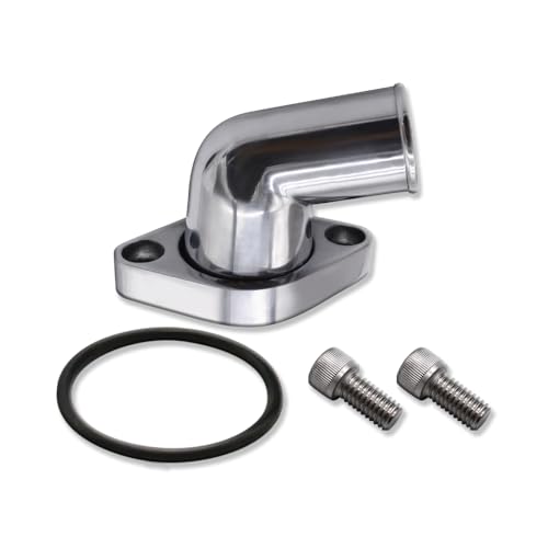 IMOOA 15 Degree Swivel Water Neck Thermostat Housing For Chevy SBC BBC 283 305 350 383 454 502 Polished Aluminum