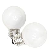 LEDVANCE Incandescent 25W G16.5 Globe Light Bulb, E26 Medium Base, 2850K Warm White Frosted Finish, 2 Count (Pack of 1)