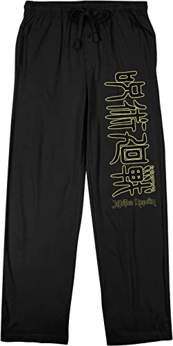 Bioworld Jujutsu Kaisen Kanji Logo Men's Black Sleep Pajama Pants