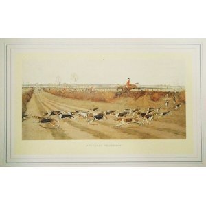 2 unidades de caza Cecil Aldin - South Dorset y miércoles Pytchley 33cms perfectdarts 47cms