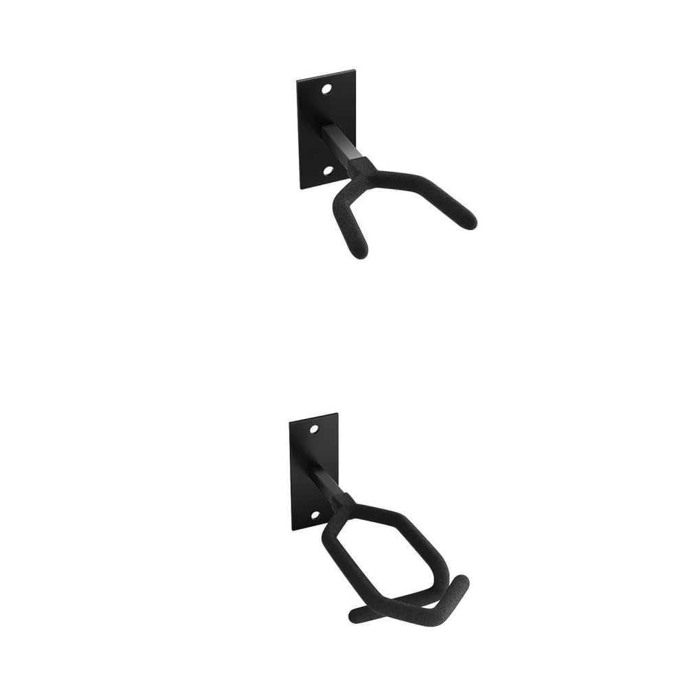 MiOYOOW Supporto per Pistola da Parete, 1 Set di Espositore Ganci per Fucili in Metallo, Altezza Regolabile, Porta Fucile per Interni, può Contenere Fino a 40 Libbre