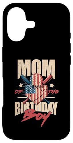 Mom Of The Birthday �j�̎q �}�b�`���O �싅 �a���� �X�}�z�P�[�X iPhone 17 �p