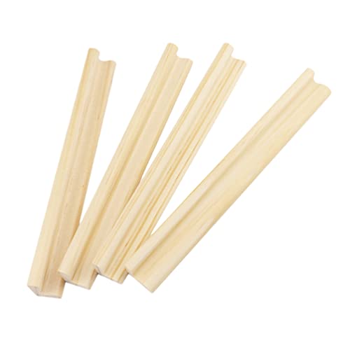 Alipis Bases De Madera para Dominó 4 Piezas Soporte De Tarjetas De Letras Bandejas De Visualización para Juegos De Mesa Y Alfabeto 7.48X0.90X0.70In