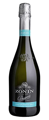 Zonin Prosecco D.O.C. Vino Spumante Brut (1 x 0.75l), feinperlend, platingelb im Glas, zum Genießen mit besten Freunden Cover