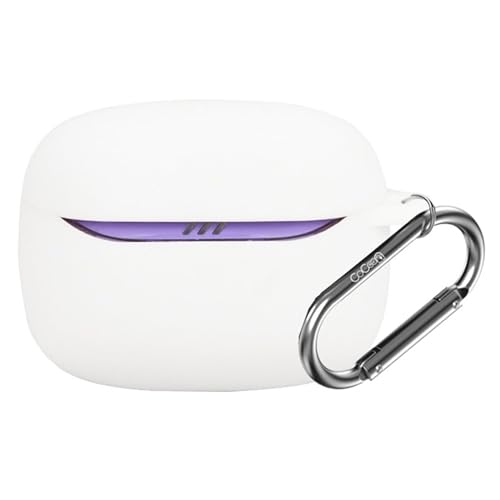 Image of Soft Silicone Case Cover Compatible with JBL Tune Beam 2 (White)