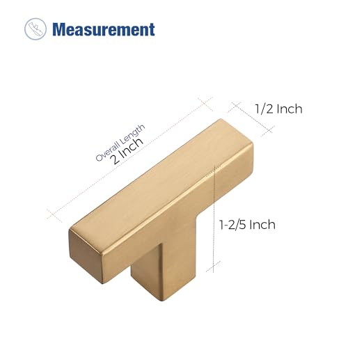 Image of Ravinte 20 Pack Champagne Bronze Cabinet Handles Single Hole Center Stainless Steel Kitchen Square Cabinet Pulls for Dresser Drawer Cupboard Handles with Screwdriver