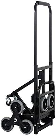 sogesfurniture Heavy Duty Sack Truck Trolley Stair Climbing Truck Hand Truck Climber Cart With Telescoping Handle and Assistant Wheels for Stair Climbing, Load Capacity: 150 kg, BHEU-KT-2025B